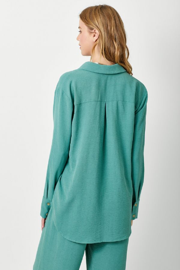 Emerald Button Down