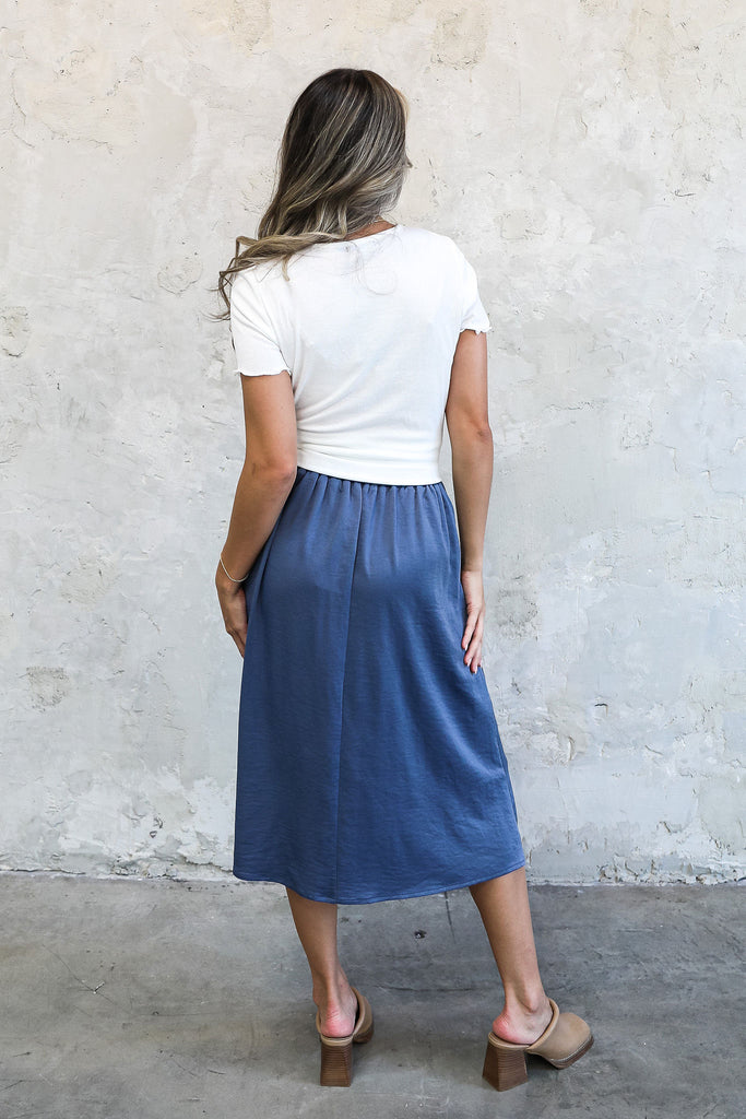 Silk Midi Skirt