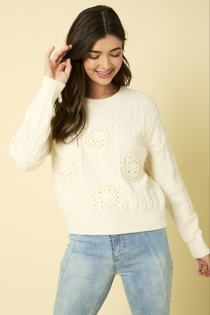 Cream Oversized Sweater